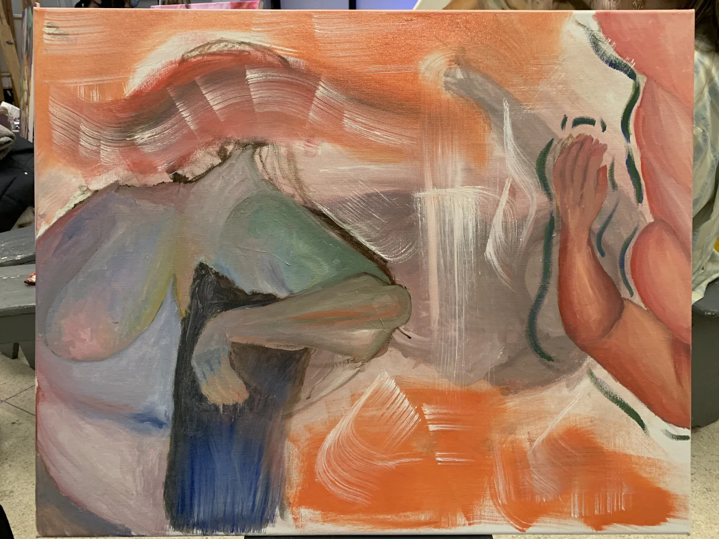 Oil painting - figurative composition