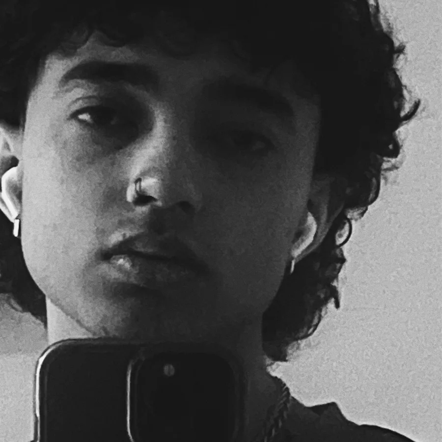 Mirror portrait - black and white